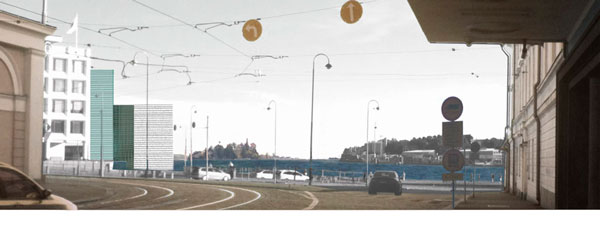Kohti merta Mariankadulta. Helsinki / Kauppatori Eteläsatama Katajanokanlaituri