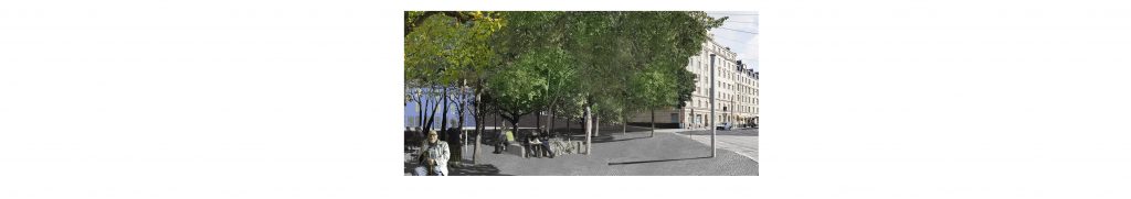 Kaarlenpuistosta kohti itää Helsinginkadulle